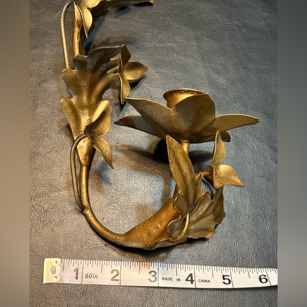 Italian Gilt Tole Candle Sconce (made in Italy) - Picture 10 of 10